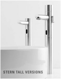 Stern Tall Touch Free Faucets and Touch Free Soap dispensers - Stern’s Special Touch & Germ Free Soap Dispensers Edition