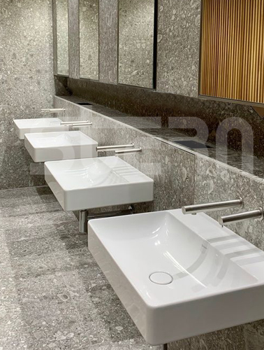 DESIGN Stainless Steel fixtures have a high shine and a sleek metallic finish that are great at disguising water spots and finger smudges maintaining their vibrant appearance - Three reasons your next touch free fittings should be stainless steel