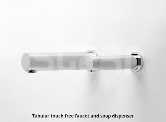 Touch Free Faucet and Soap Dispenser - Tubular duo or matching trio
