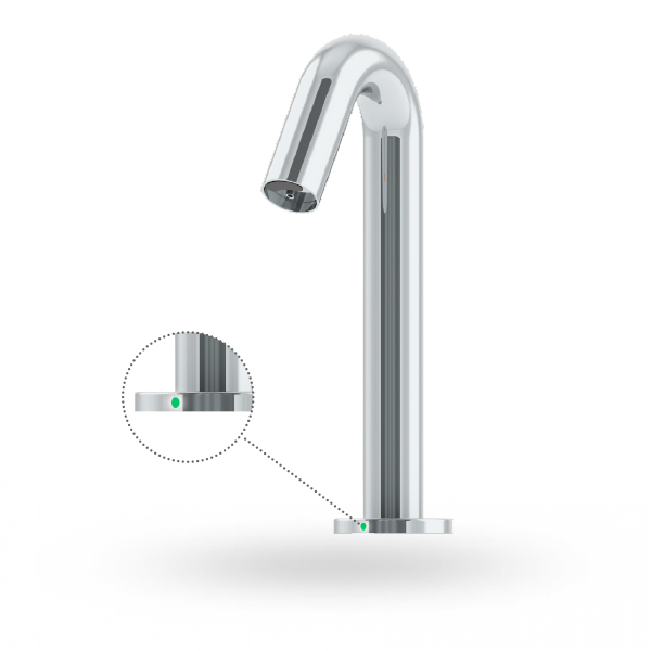 Deck mounted touch free electronic soap dispenser for non-proprietary soap Csaba Soap Dispenser with level indicator